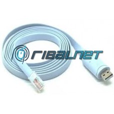 Cabo Consola USB, 1,8m USB a RJ45, Compativel con Cisco, Netgear, Ubiquity, LINKSYS, TP-Link, routers/switchs